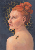 Queen Bee - A4 Original Oil Painting image 0