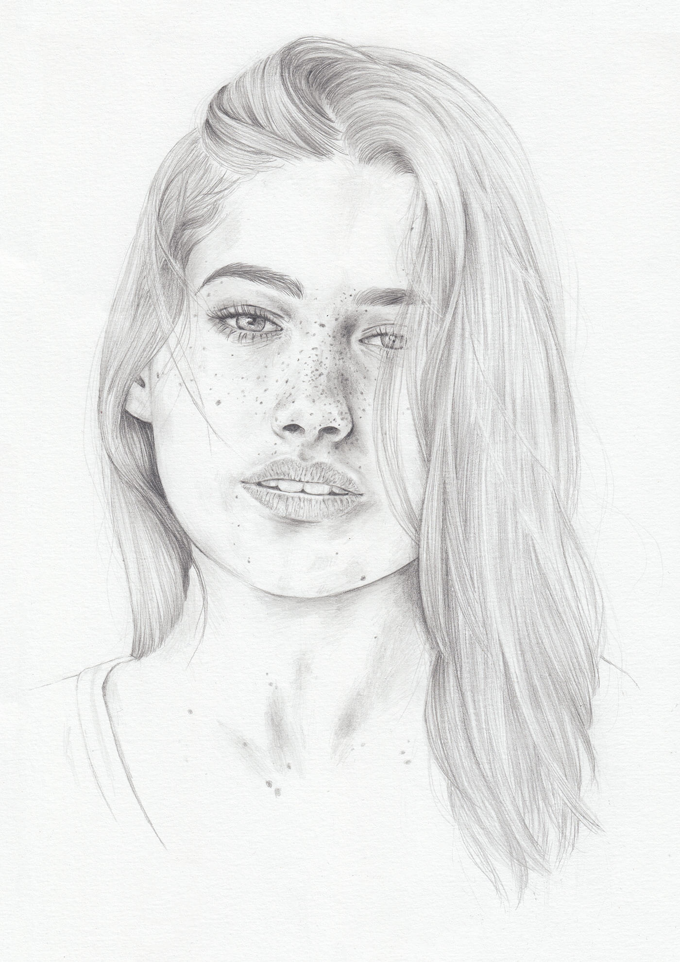 April Study - A4 Original Drawing image 0