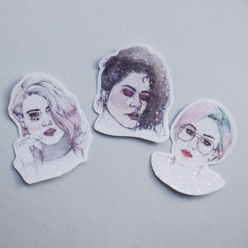 Portrait Set 2 - Vinyl Sticker Pack image 1
