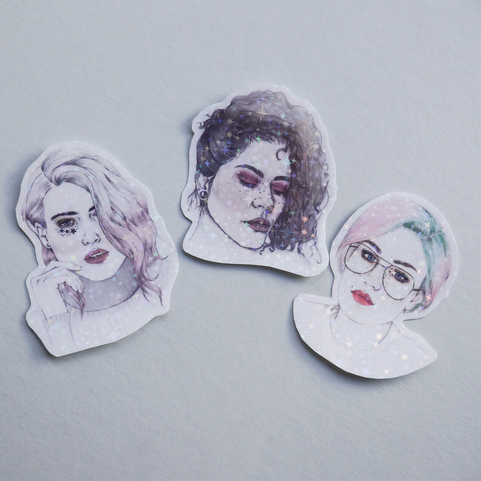 Portrait Set 2 - Vinyl Sticker Pack image 1