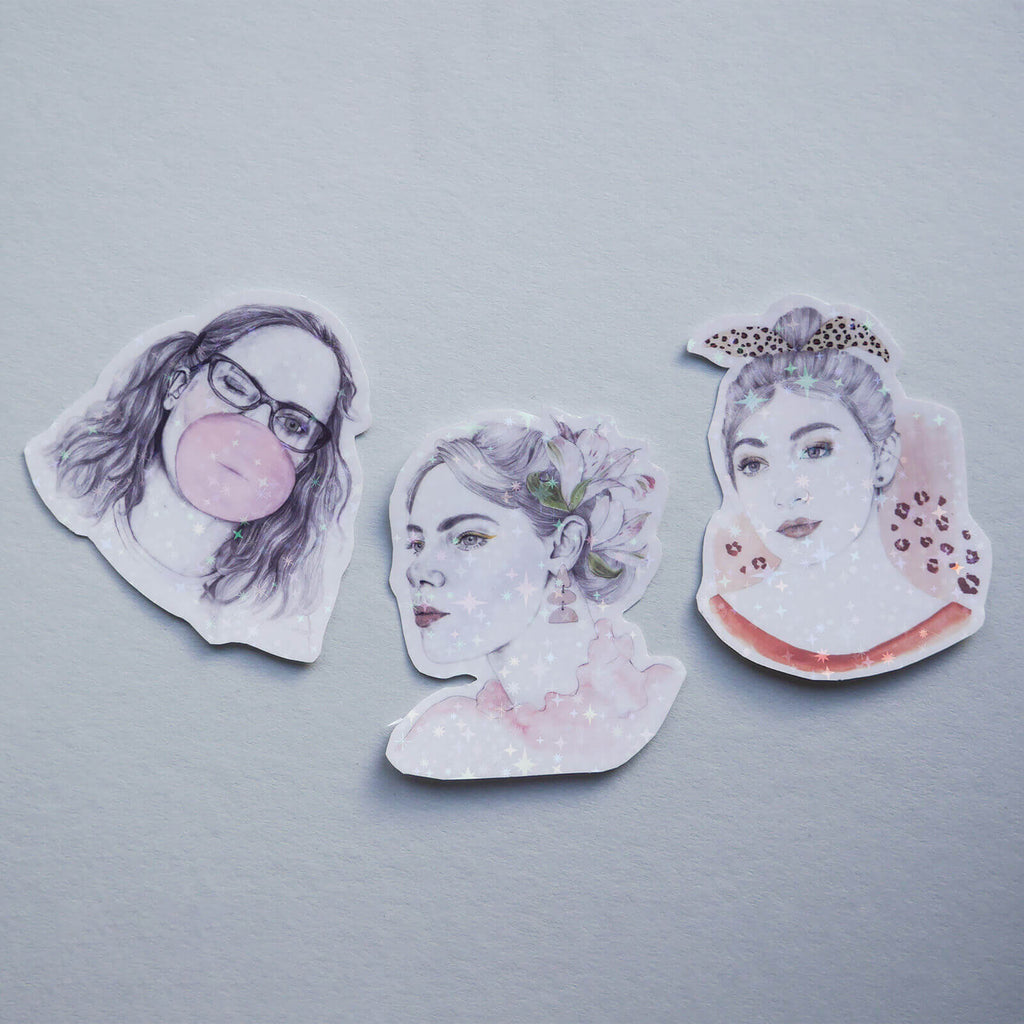 Portrait Set 3 - Vinyl Sticker Pack image 1