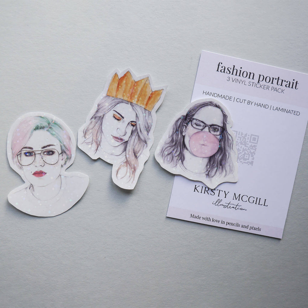 Portrait Set 1 - Vinyl Sticker Pack image 2