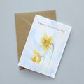 Daffodil - mothers day or 'you are blooming brilliant' or blank - illustrated greeting card