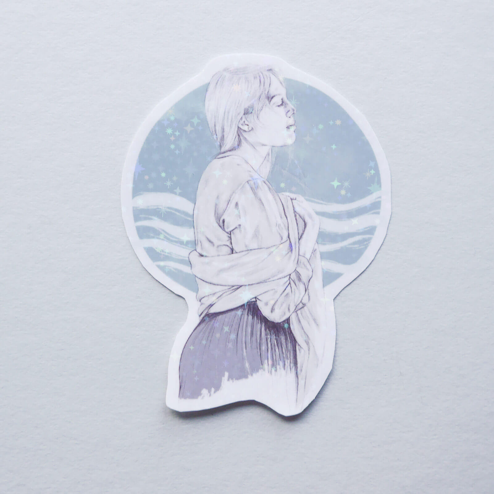 'Serene' Portrait Vinyl Sticker image 2