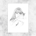 Illustration - cat cuddles - art print image 0
