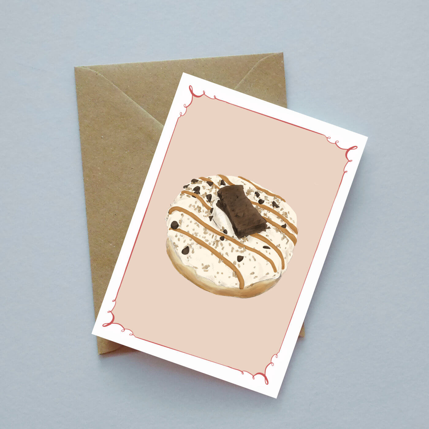 Donut illustrated greeting card image 0