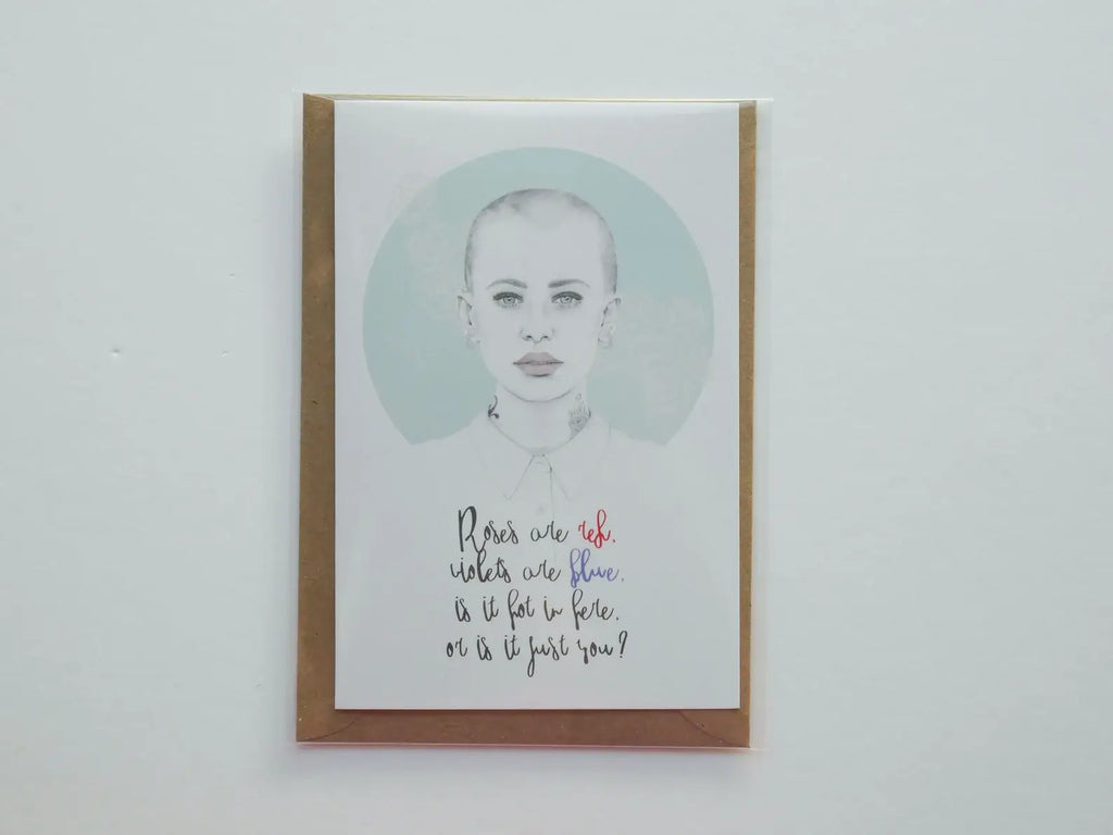 Roses are Red illustrated greetings card image 4