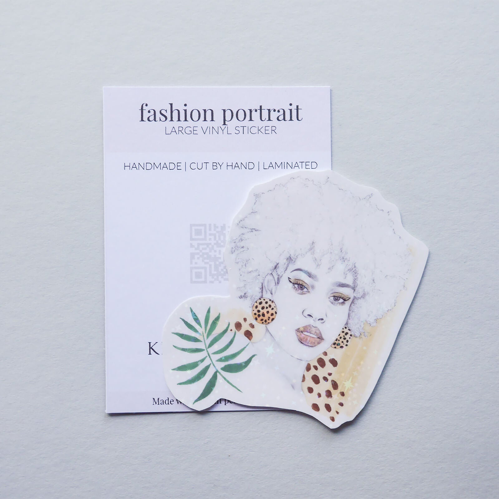 'Wild' Portrait Vinyl Sticker image 1