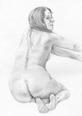 Seated Nude - A3 Original Drawing image 0