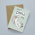 Lemur Chill Day illustrated greeting card image 0