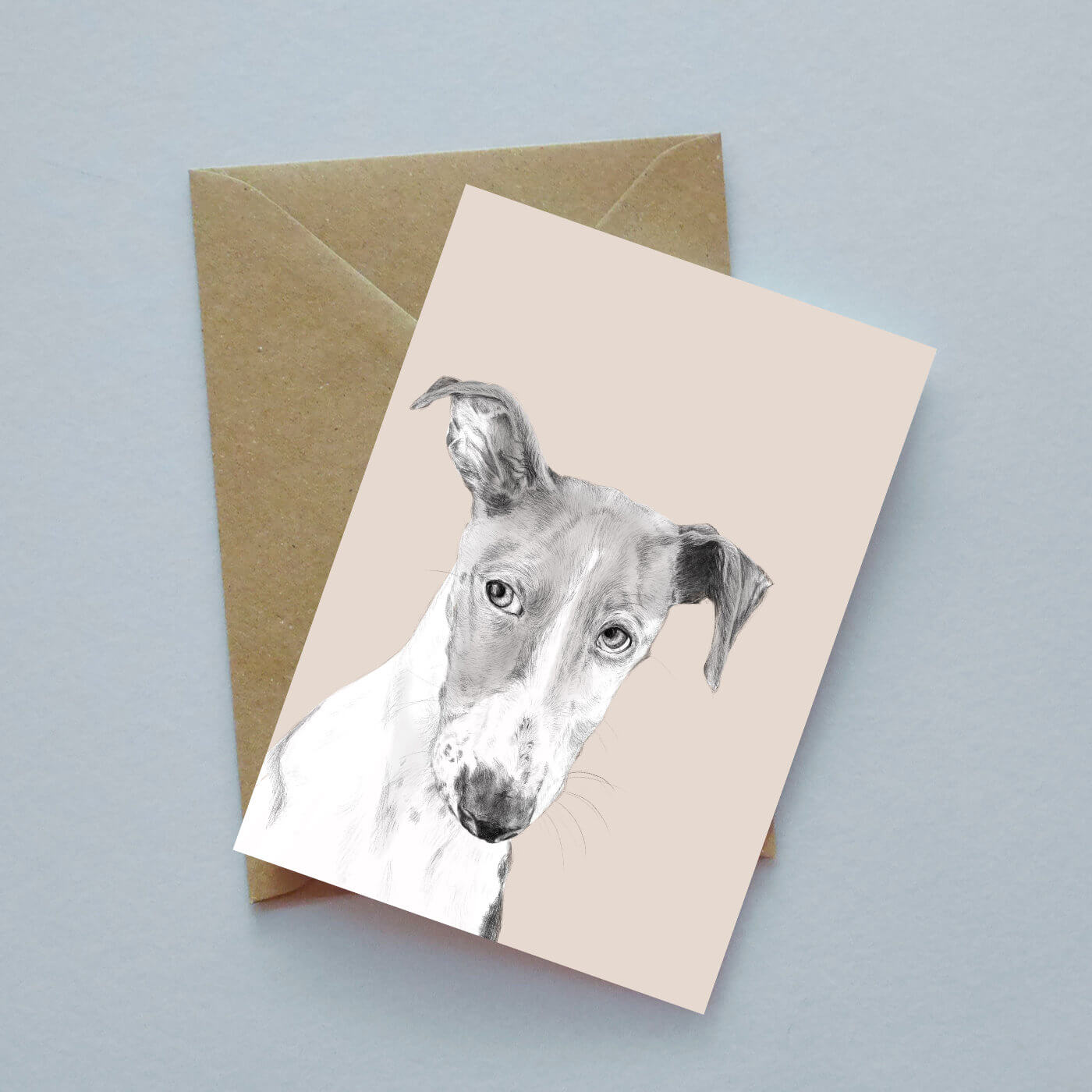 Greyhound illustrated greeting card image 0