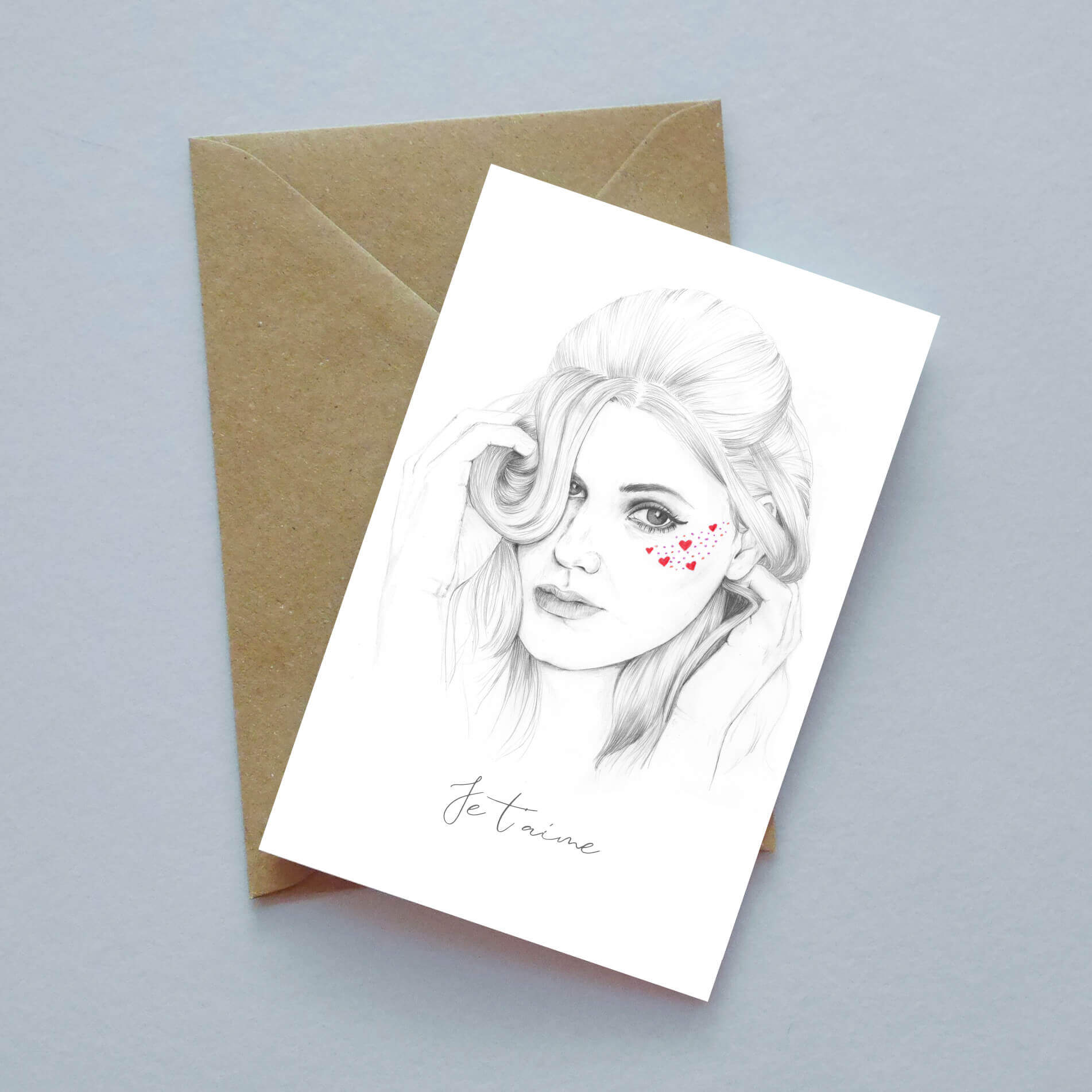 'Je T'aime' Greeting Card image 0