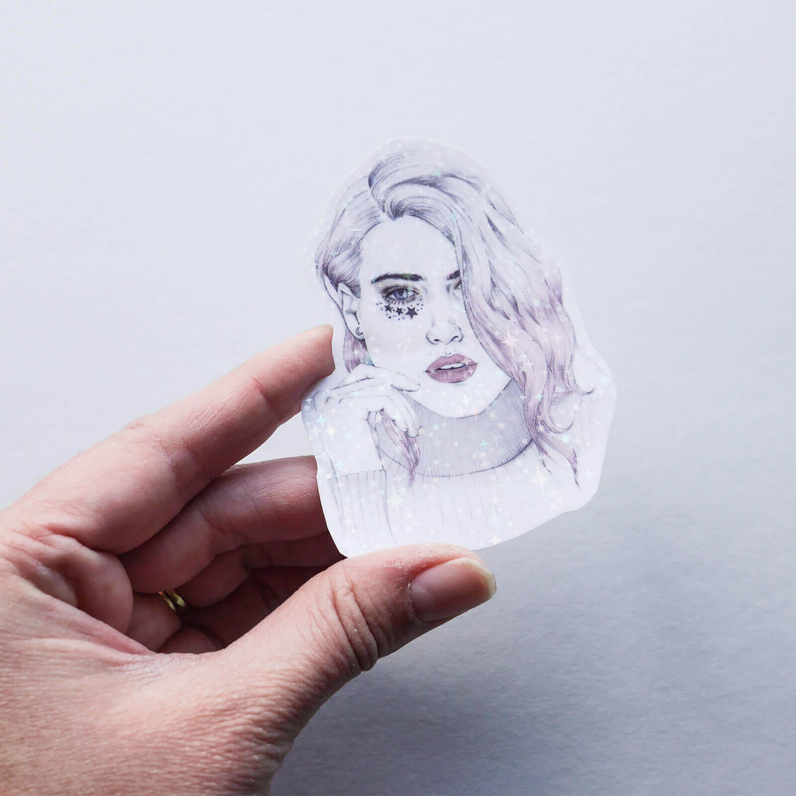 'Luna Moon' Portrait Vinyl Sticker image 0