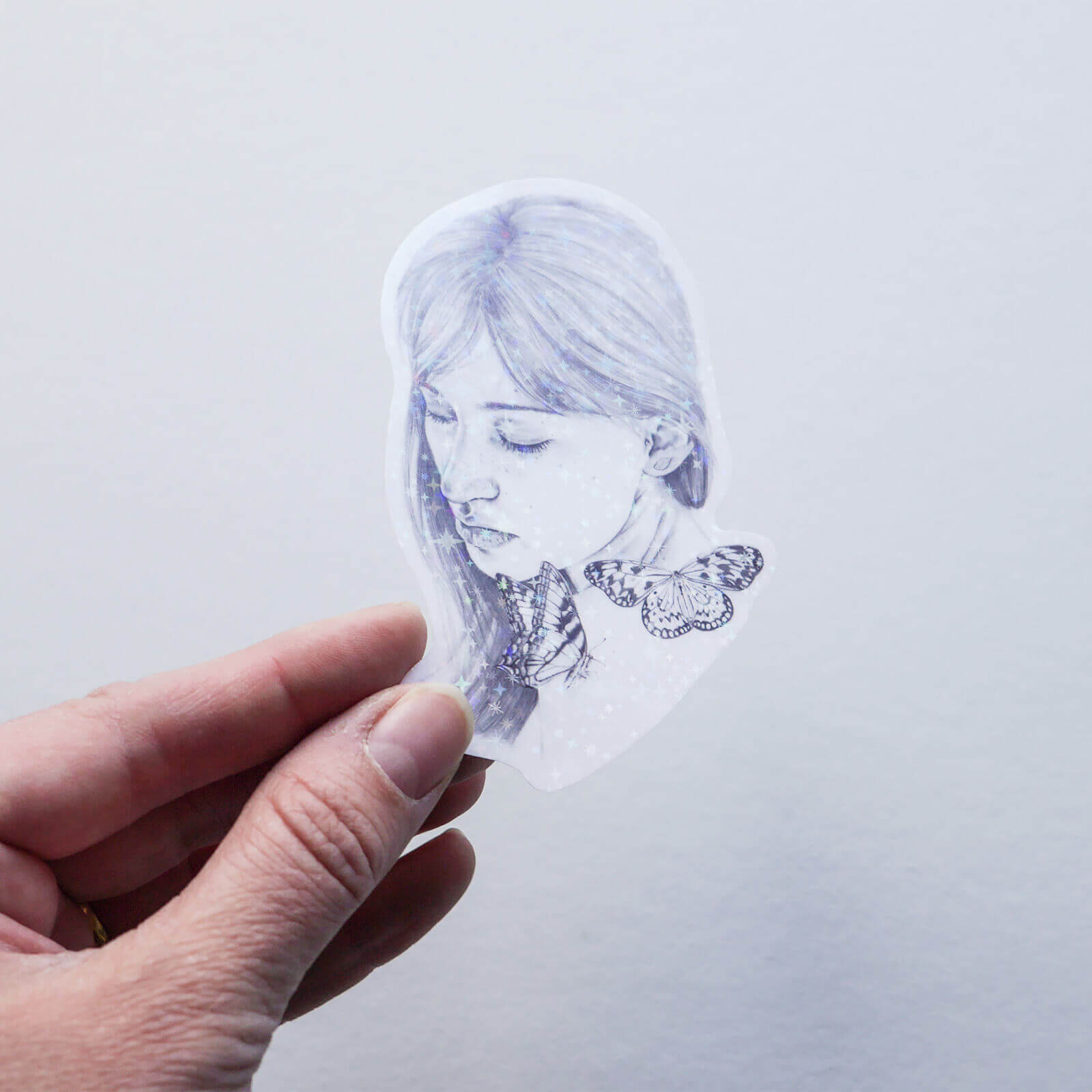 'Butterfly' Portrait Vinyl Sticker image 0