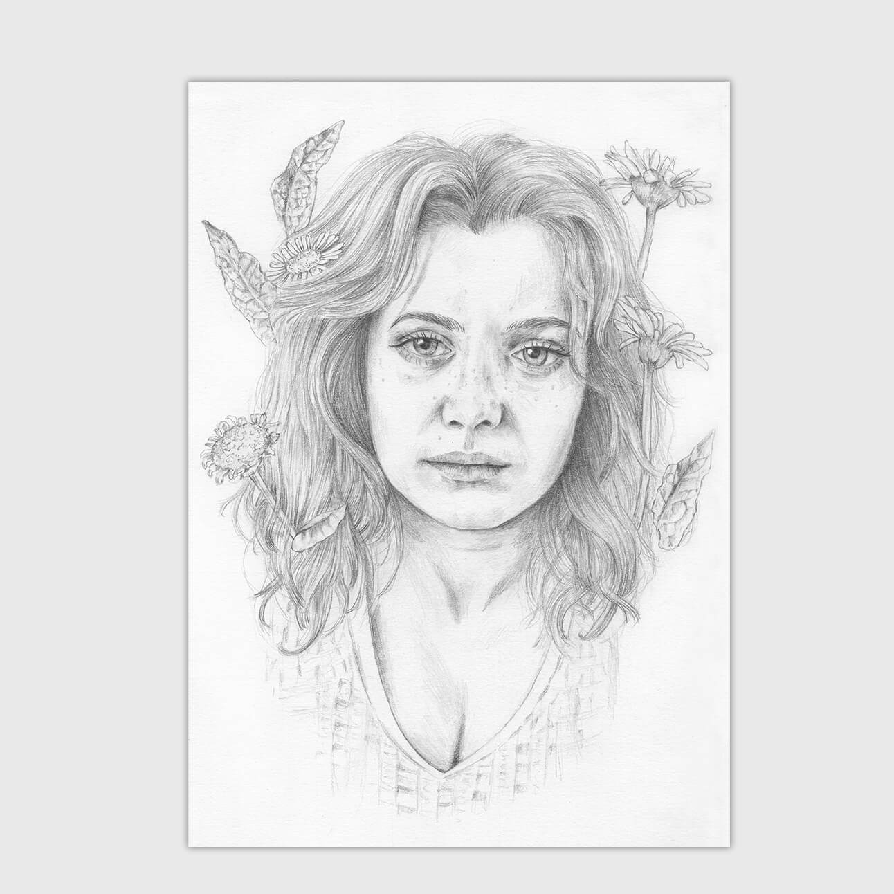 In the Weeds A4 illustration giclee fine art print image 0