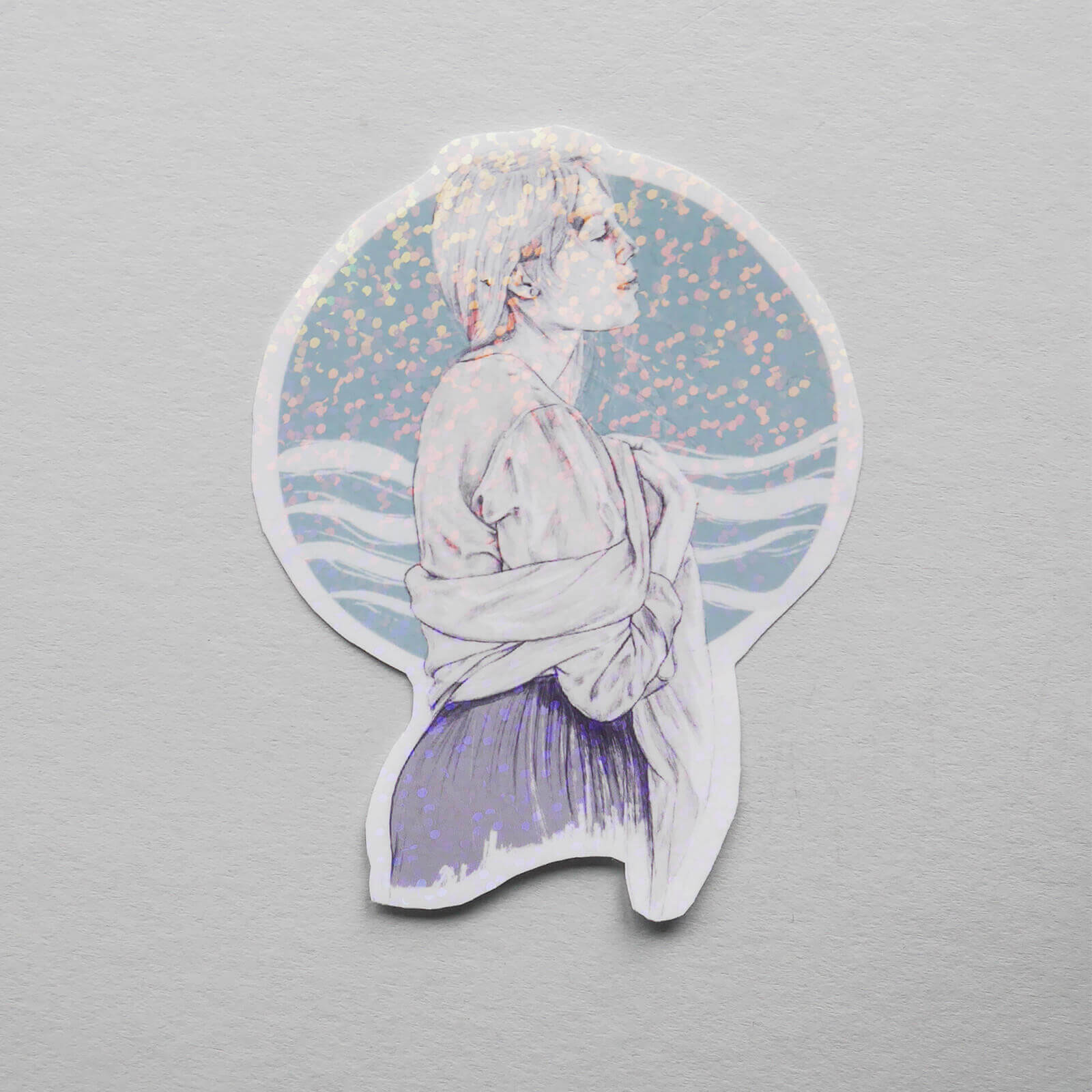 'Serene' Portrait Vinyl Sticker image 3