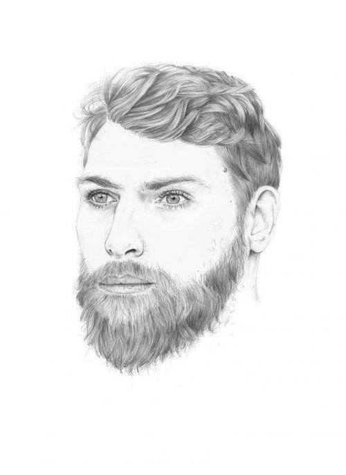 Bearded Man - A4 Original Drawing image 0