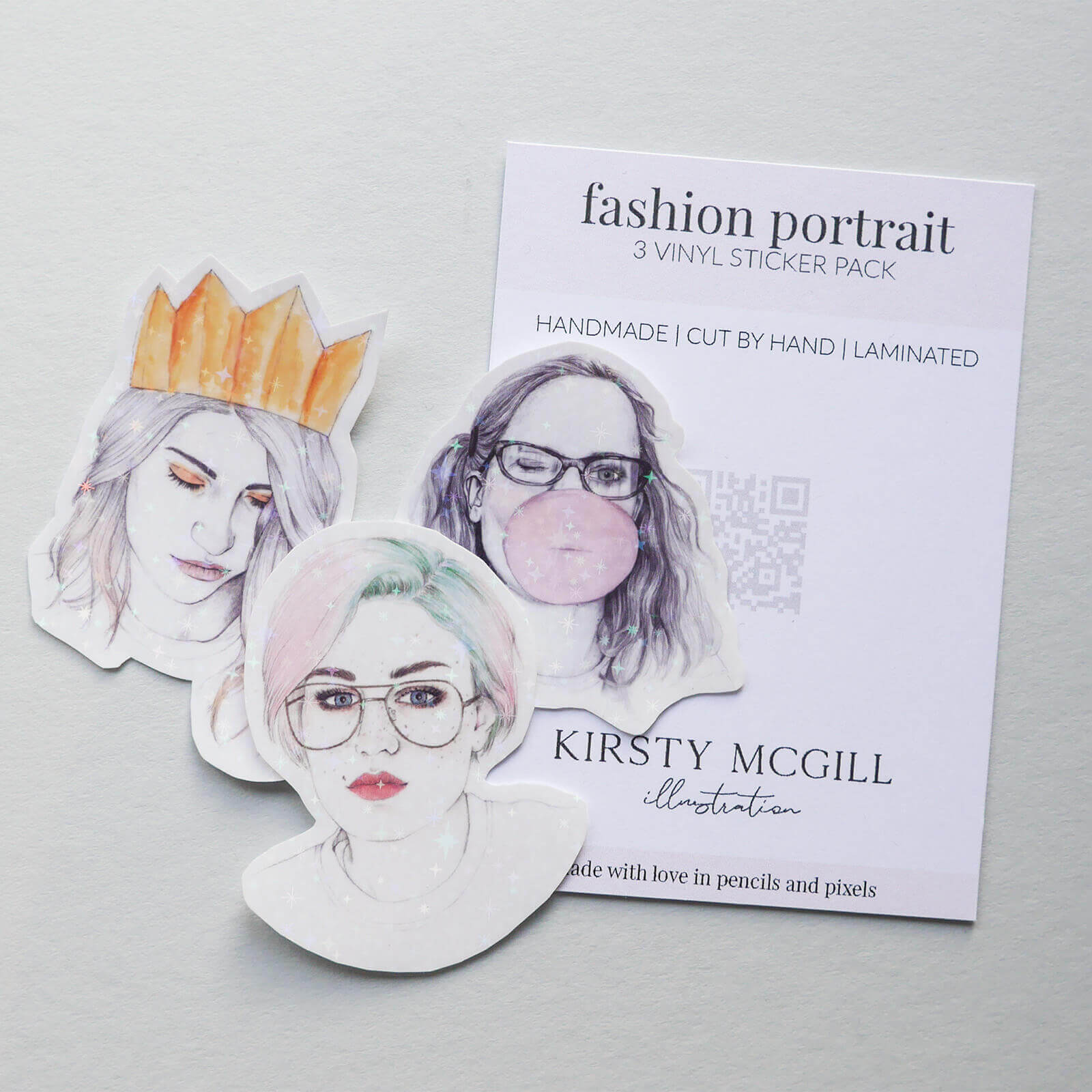 Portrait Set 1 - Vinyl Sticker Pack image 0