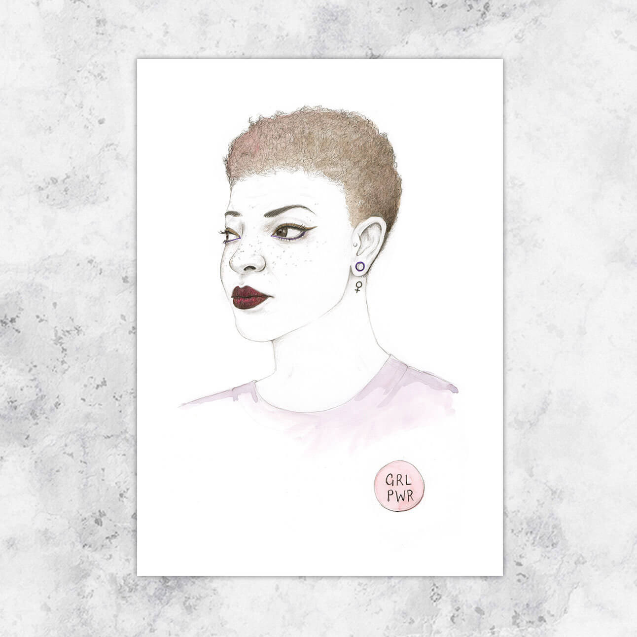 illustration Girl Power feminist - art print image 0