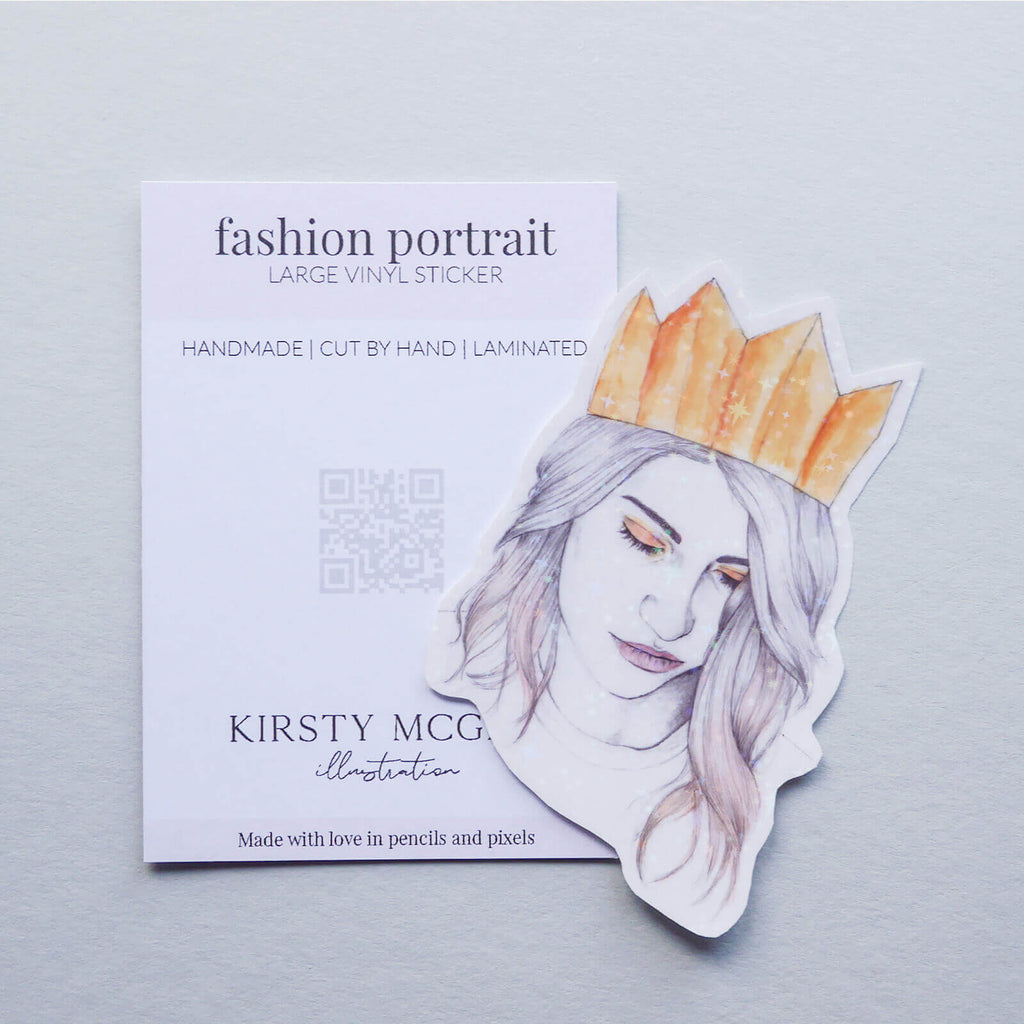 'Queen' Portrait Vinyl Sticker image 2