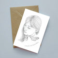 You give me butterflies illustrated greeting card image 0