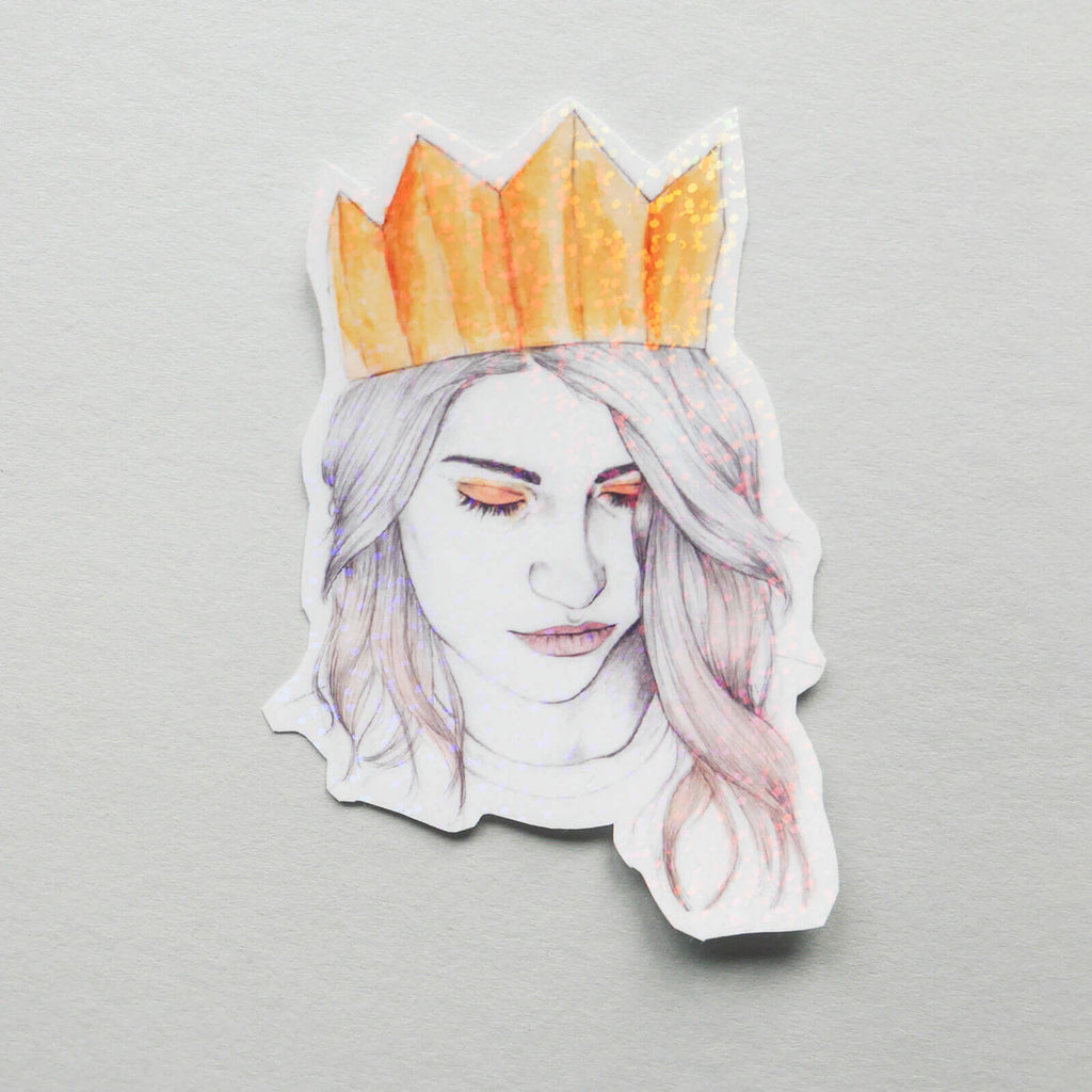 'Queen' Portrait Vinyl Sticker image 1