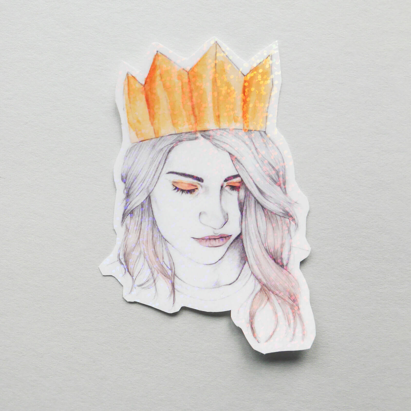 'Queen' Portrait Vinyl Sticker image 1