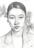 Female Gaze - A4 Original Drawing image 0