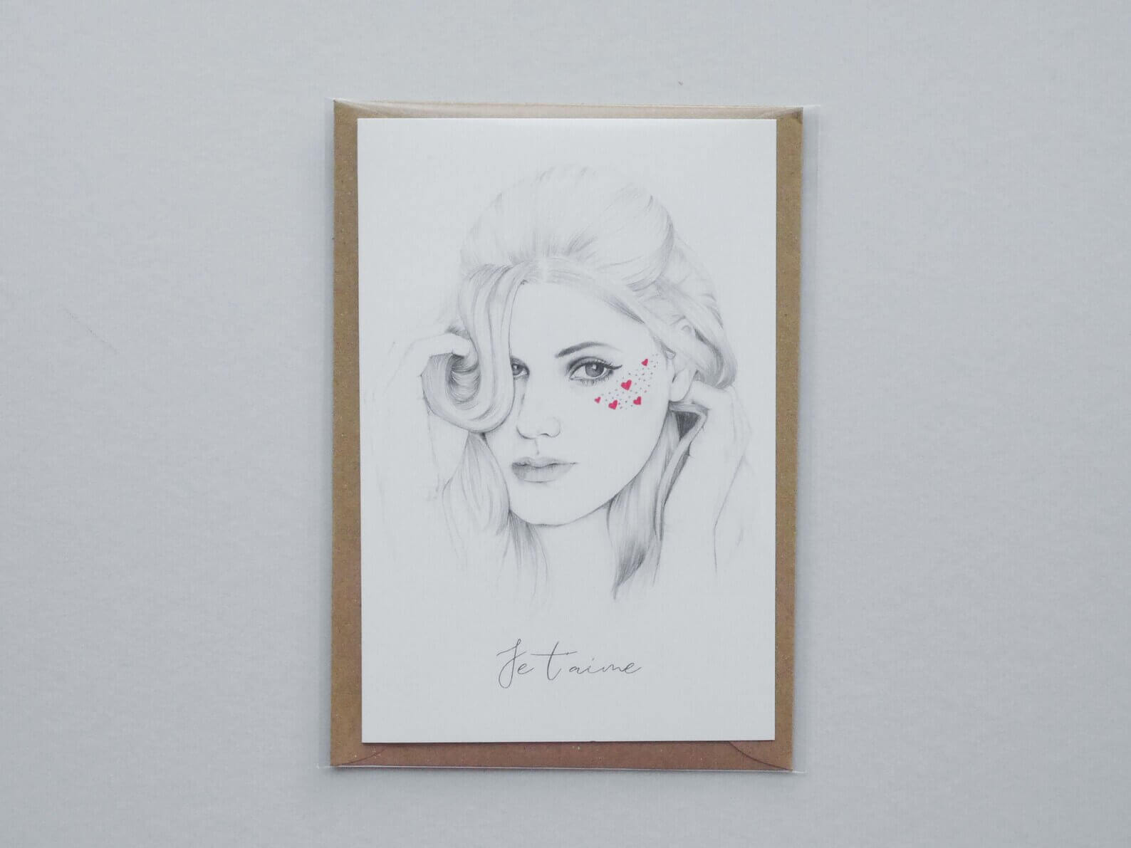 'Je T'aime' Greeting Card image 1