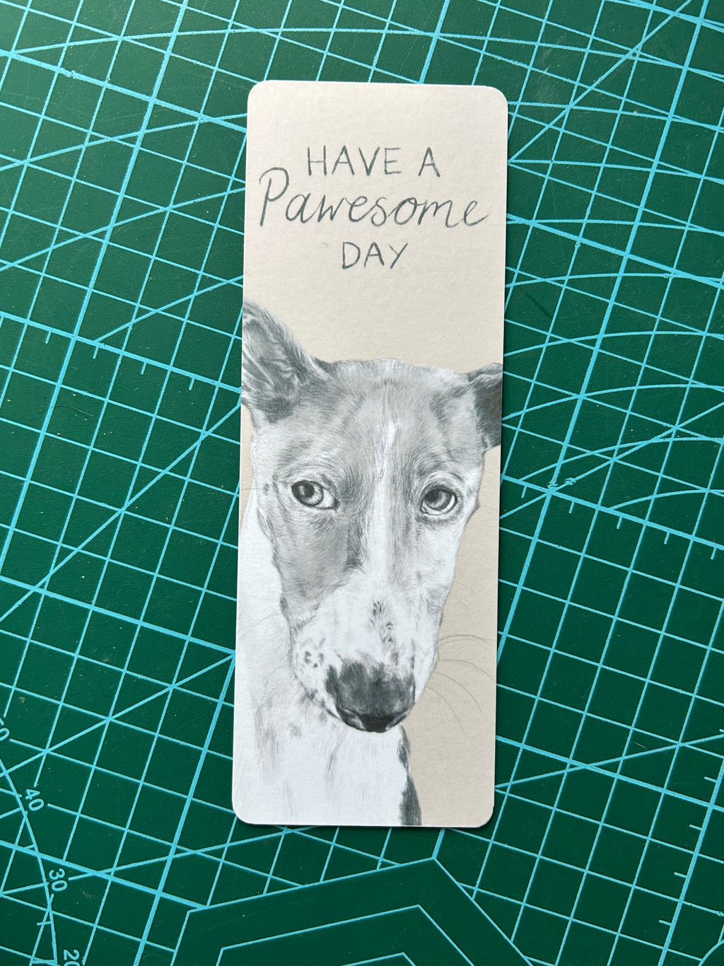 Pawesome Greyhound Bookmark