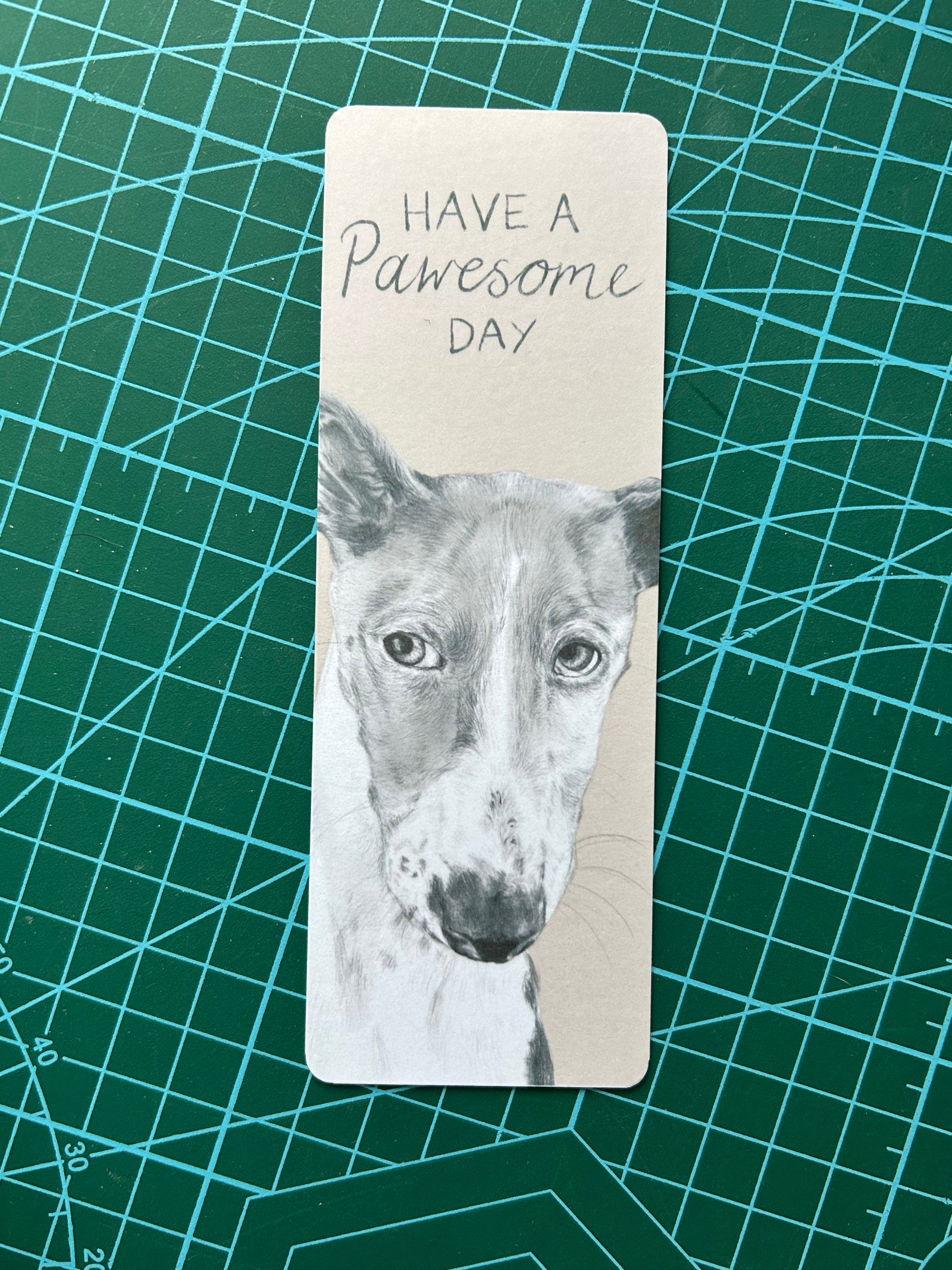 Pawesome Greyhound Bookmark