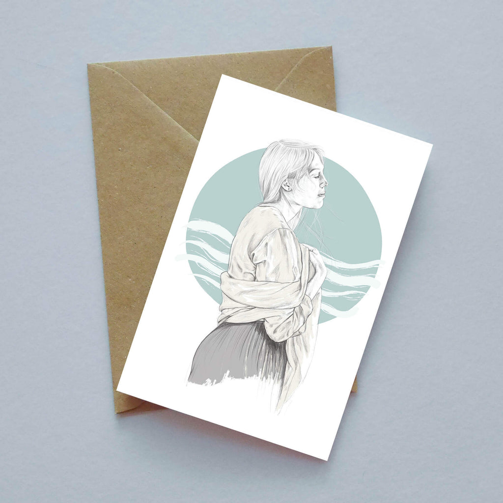 Serene illustrated greeting card image 0