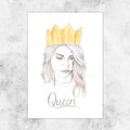 A4 illustration Queen - art print image 0