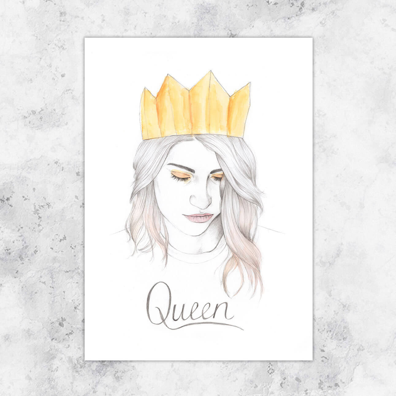 A4 illustration Queen - art print image 0