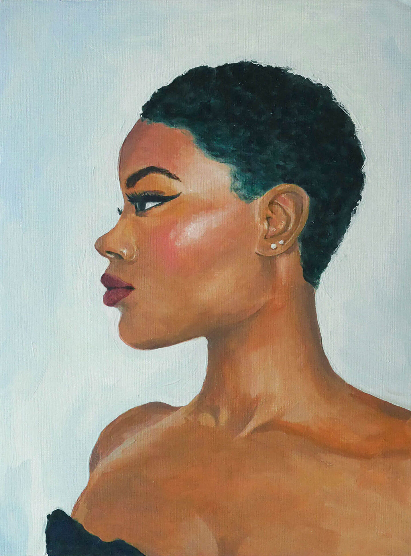 Portrait Study 2 - A4 Original Painting image 0