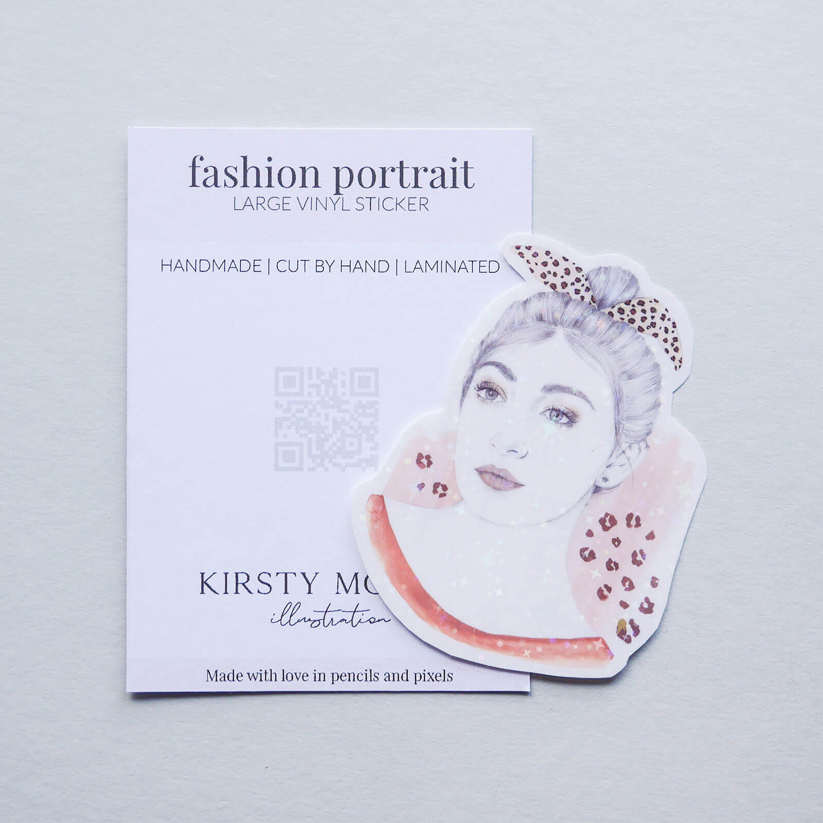 'Wild & Soft' Portrait Vinyl Sticker image 1