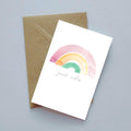 Rainbow 'good vibes' greetings card image 0