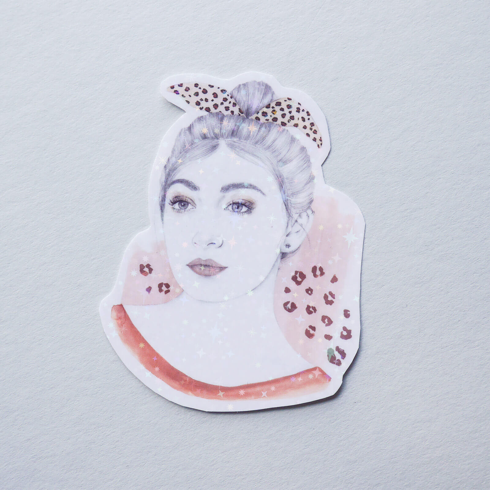 'Wild & Soft' Portrait Vinyl Sticker image 0