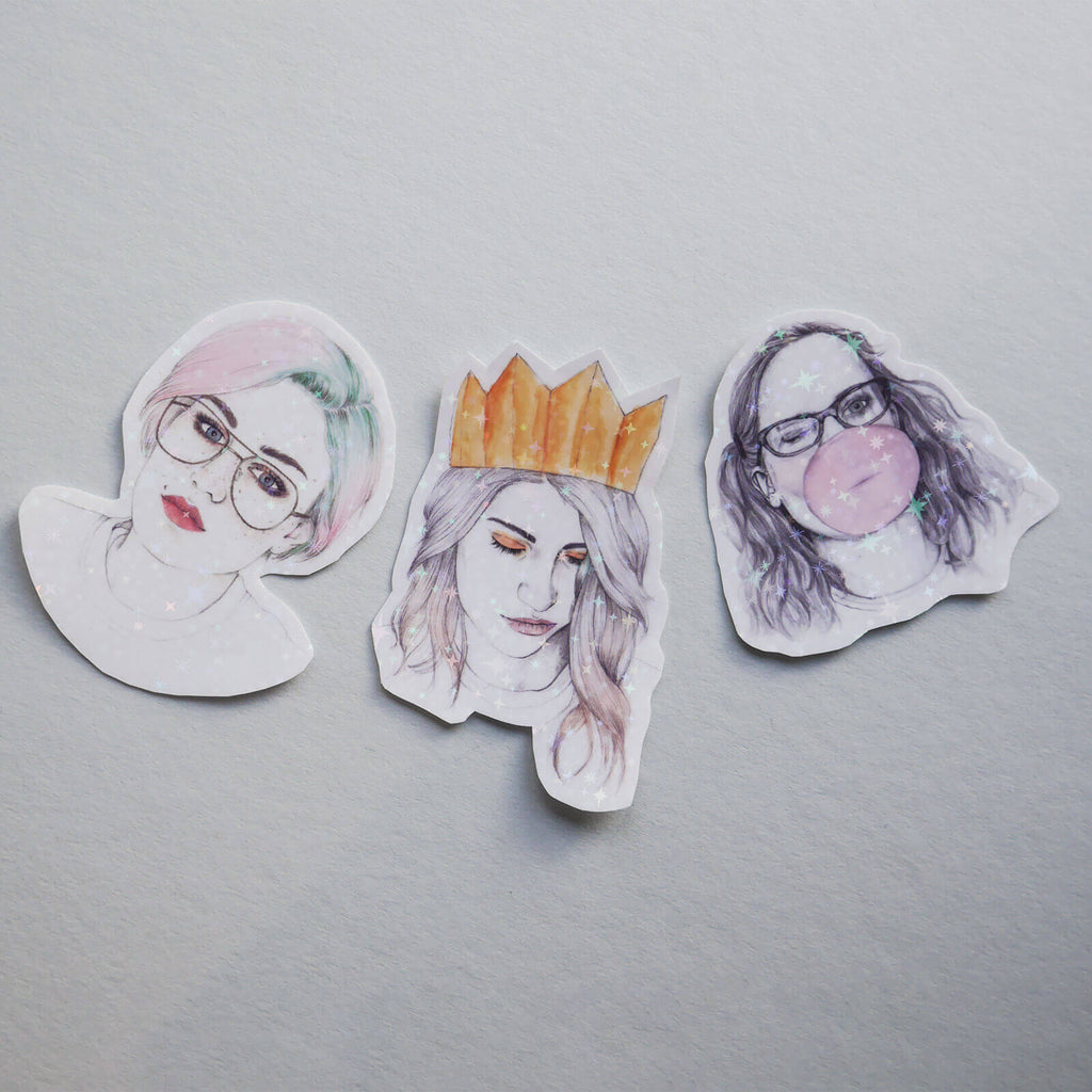 Portrait Set 1 - Vinyl Sticker Pack image 1