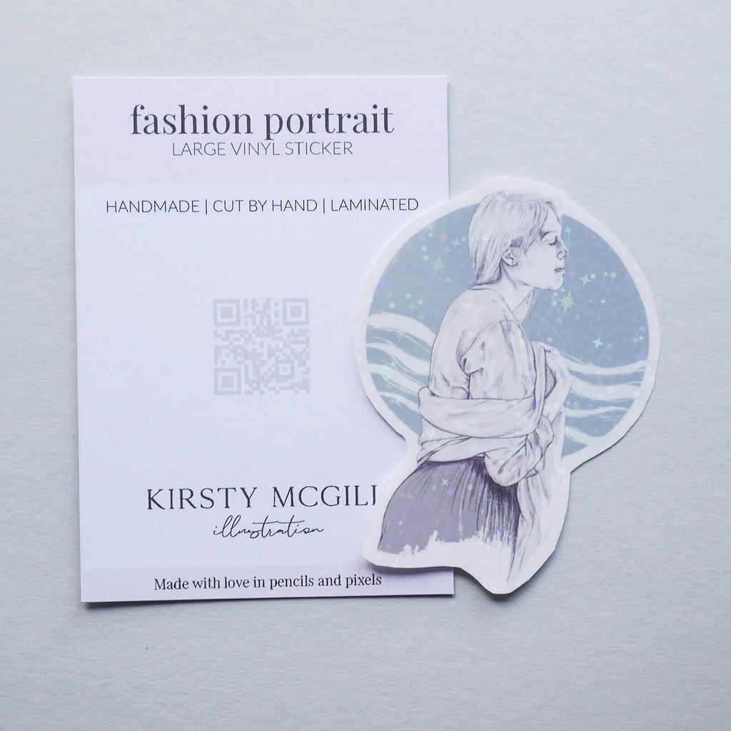 'Serene' Portrait Vinyl Sticker image 1