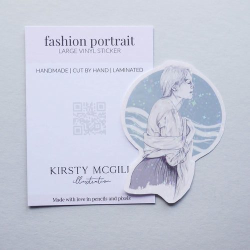 'Serene' Portrait Vinyl Sticker image 1