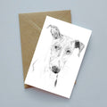 Greyhound illustrated greeting card image 0