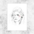 illustration love and hearts - art print image 0