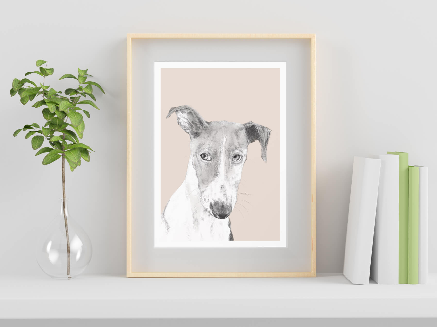 Greyhound illustration - art print