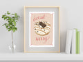 Donut Worry illustration - art print