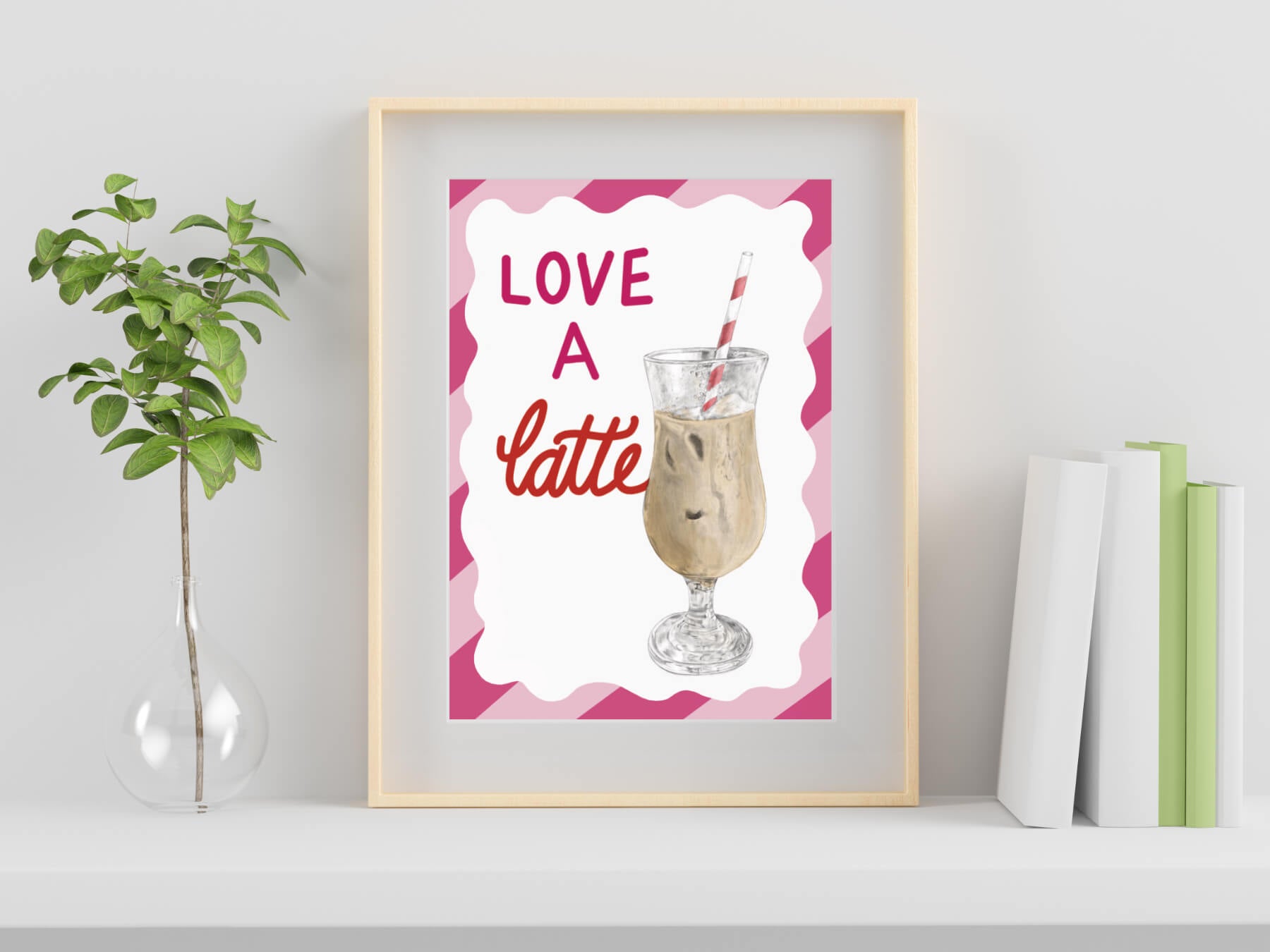 Love a Latte illustration - art print