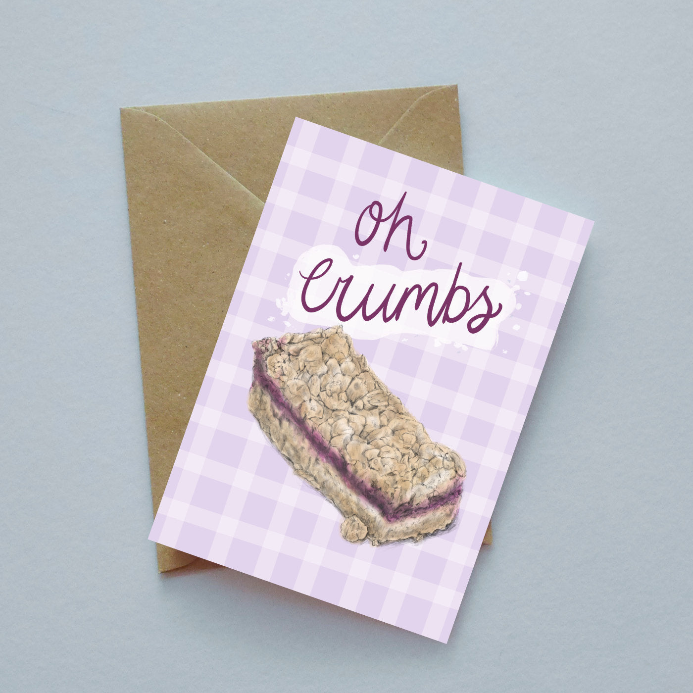 Crumble - crumby or oh crumbs or blank - illustrated greeting card
